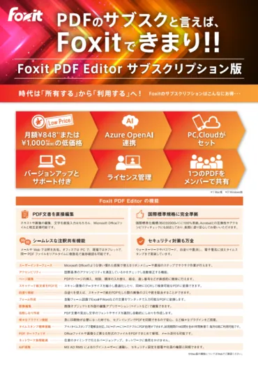 PDF Editorサブスクリーフレット