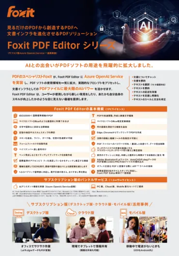 Foxit PDF Editorシリーズ