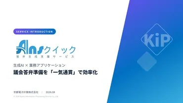 答弁生成支援サービス「Ansクイック」